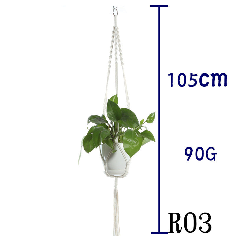 Beige Cotton Rope Plant Hanger