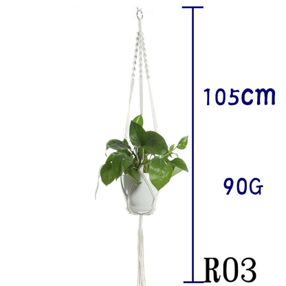 Beige Cotton Rope Plant Hanger
