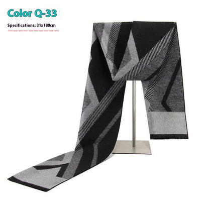 Men's Winter Warm Striped Business Scarf
