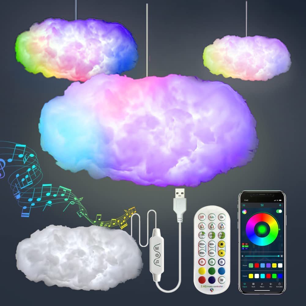 USB Cloud Light APP Control Music Sync Ambient Light