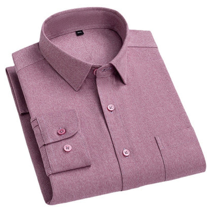 Men's Long Sleeve Solid Color Pocket Shirt