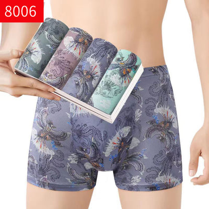 Men's Mid-waist Breathable Boxer Underwear