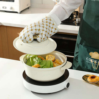 Heat Resistant Oven Mitts Anti-Scalding Gloves
