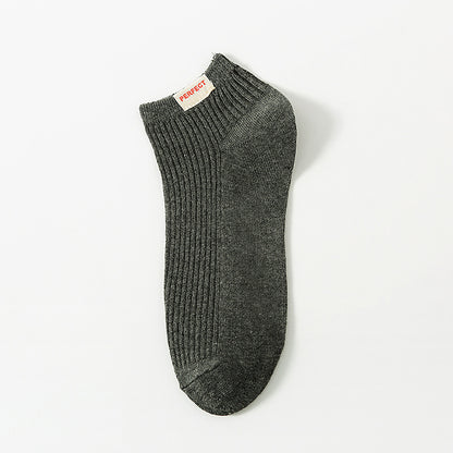 Solid Color Mens Cotton Socks