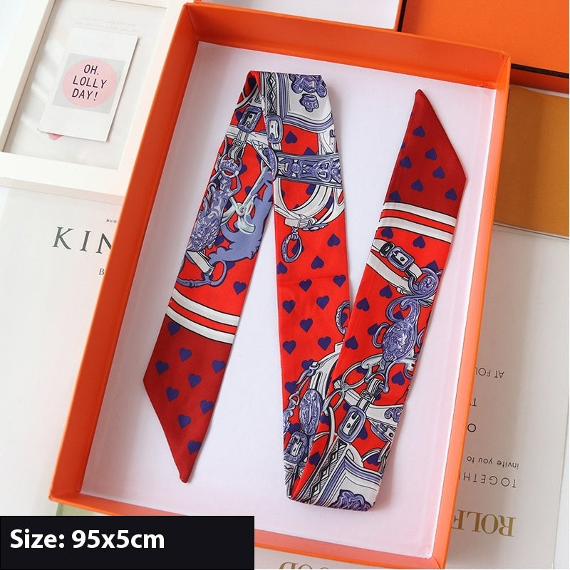 Thin Ribbon Bag Handle Decoration Scarf