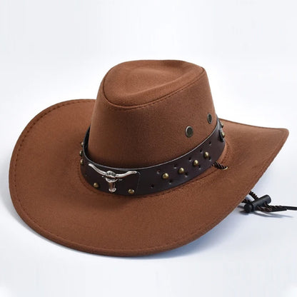 Artificial Suede Western Cowboy Hat Retro Sunshade