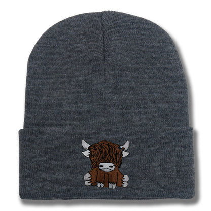 Cartoon Long Hair Yak Knitted Hat Winter Warm Wool