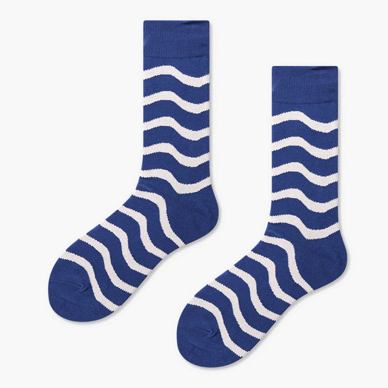 Creative Minimalist Printed Casual Mid Length Socks