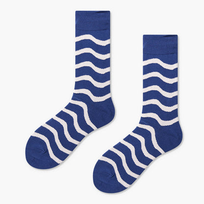 Creative Minimalist Printed Casual Mid Length Socks