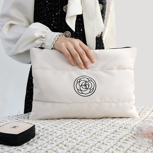 New Camellia Classic Hand-held Cosmetic Bag