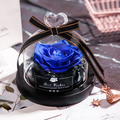 Valentine's Eternal Rose LED Glass Decor