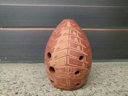 Seven Star Ancient Xun - Eight Hole Pear-Shaped Taoxun