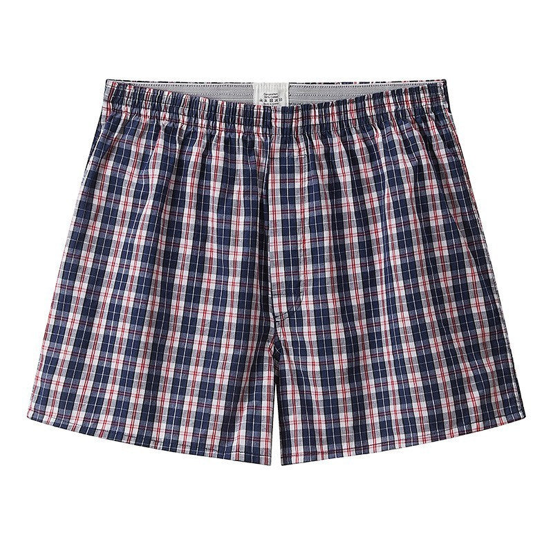 Men's Casual Arrow Print Plaid Boxer Briefs