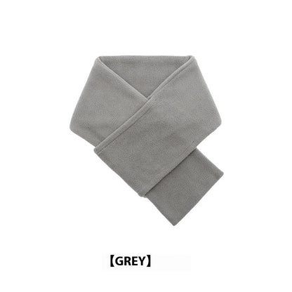 Men's Autumn Winter Solid Color Polar Fleece Scarf