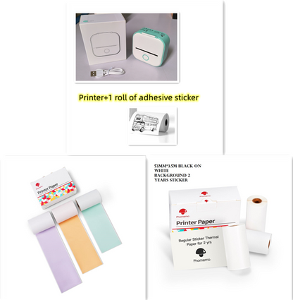 Mini Portable Thermal Label Printer - Ideal for Students and Price Tags