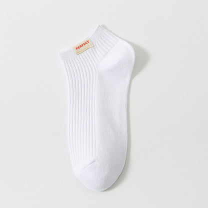 Solid Color Mens Cotton Socks