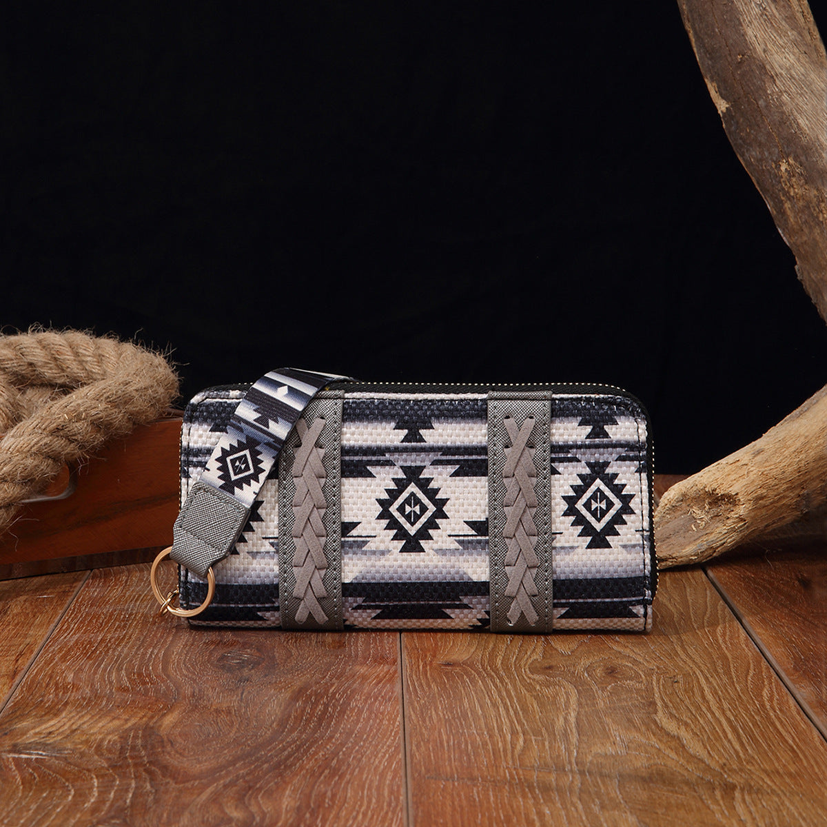 Bohemian Hand-carry Wallet Vintage Print