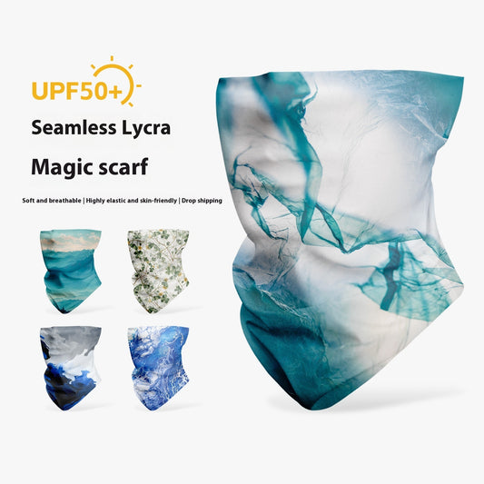 UPF50 Sunscreen Face Towel Riding Hat Scarf