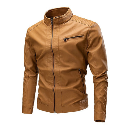Motorcycle Retro Fashion Leather Jacket Coat
