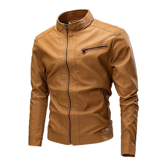 Motorcycle Retro Fashion Leather Jacket Coat