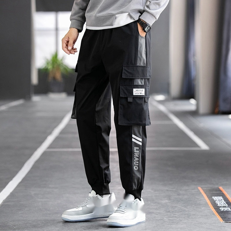 Men's Loose Plus Size Sports Overalls Pants