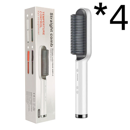 2 In 1 Hair Straightener Hot Comb Curling Brush