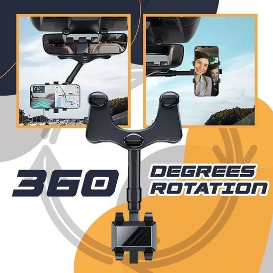 Rotatable Rearview Mirror Phone Holder for Car
