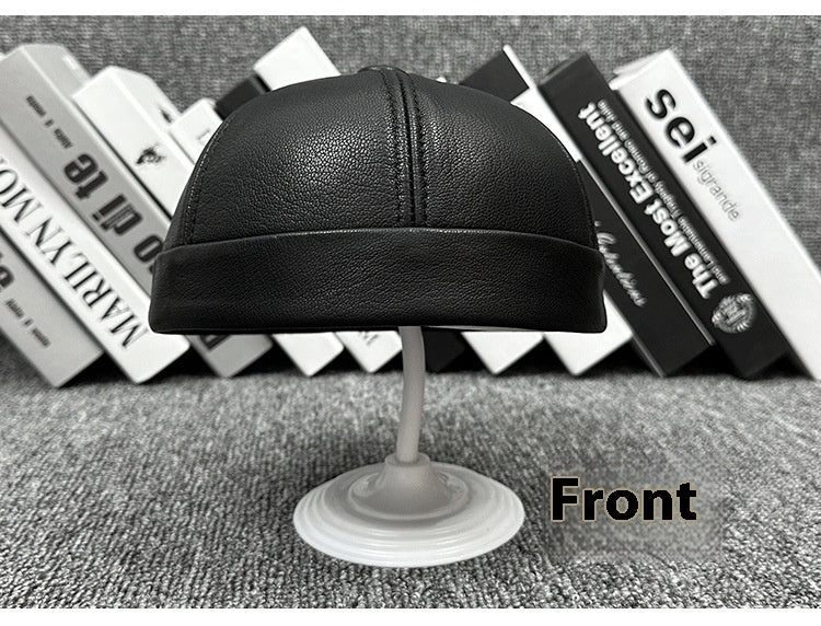 Outdoor Sheepskin Autumn Winter Leather Hat