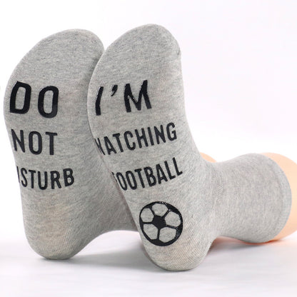 Letter Non-slip Football Middle Tube Cotton Socks