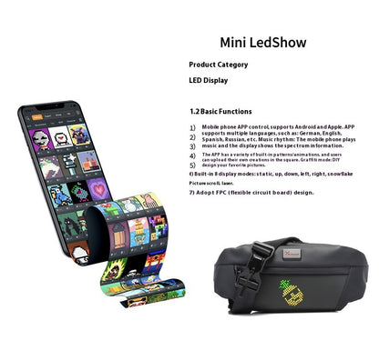 Smart LED Outdoor Sports Waist Bag: Dynamic Mobile Display