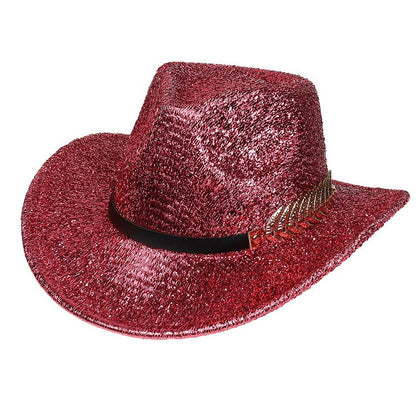 Party Dance Fluorescent Big Brim Colorful Cowboy Hat