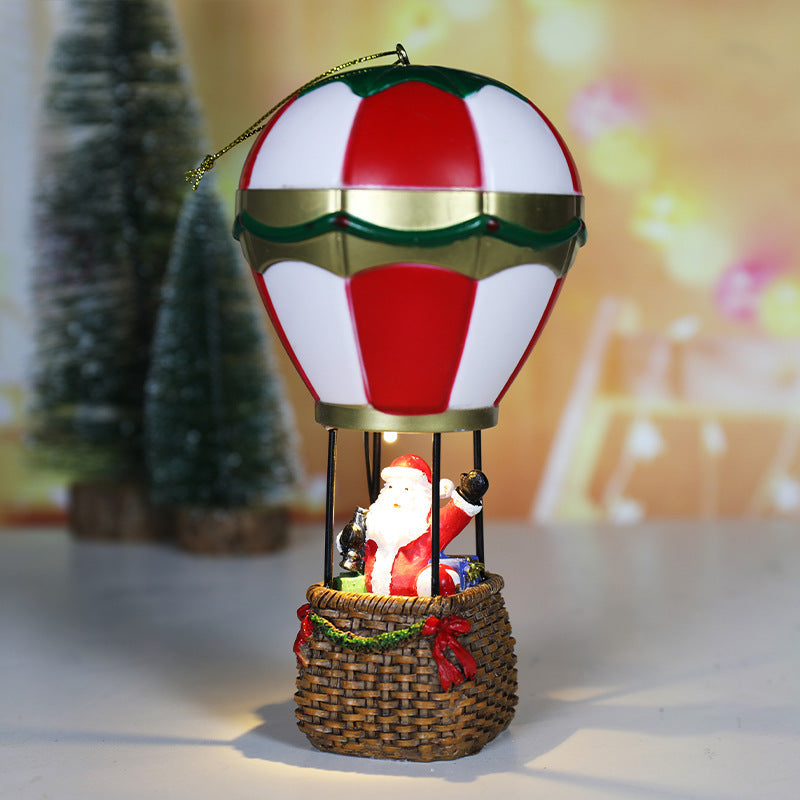 Christmas Resin Luminous Old Man, Snowman Ornaments