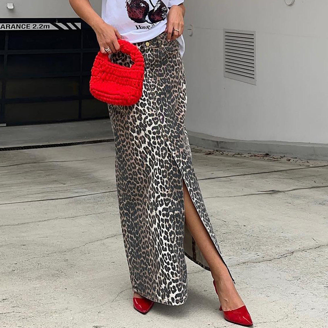 Leopard Ankle Skirt