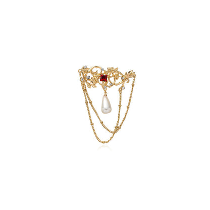 Tassel Water Drop Pearl Pin