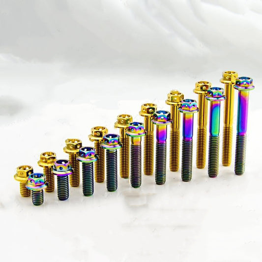EFsolid Titanium Alloy Motorcycle Flange Screw