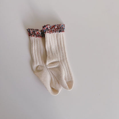 New Color Floral Lace Kid's Princess Socks