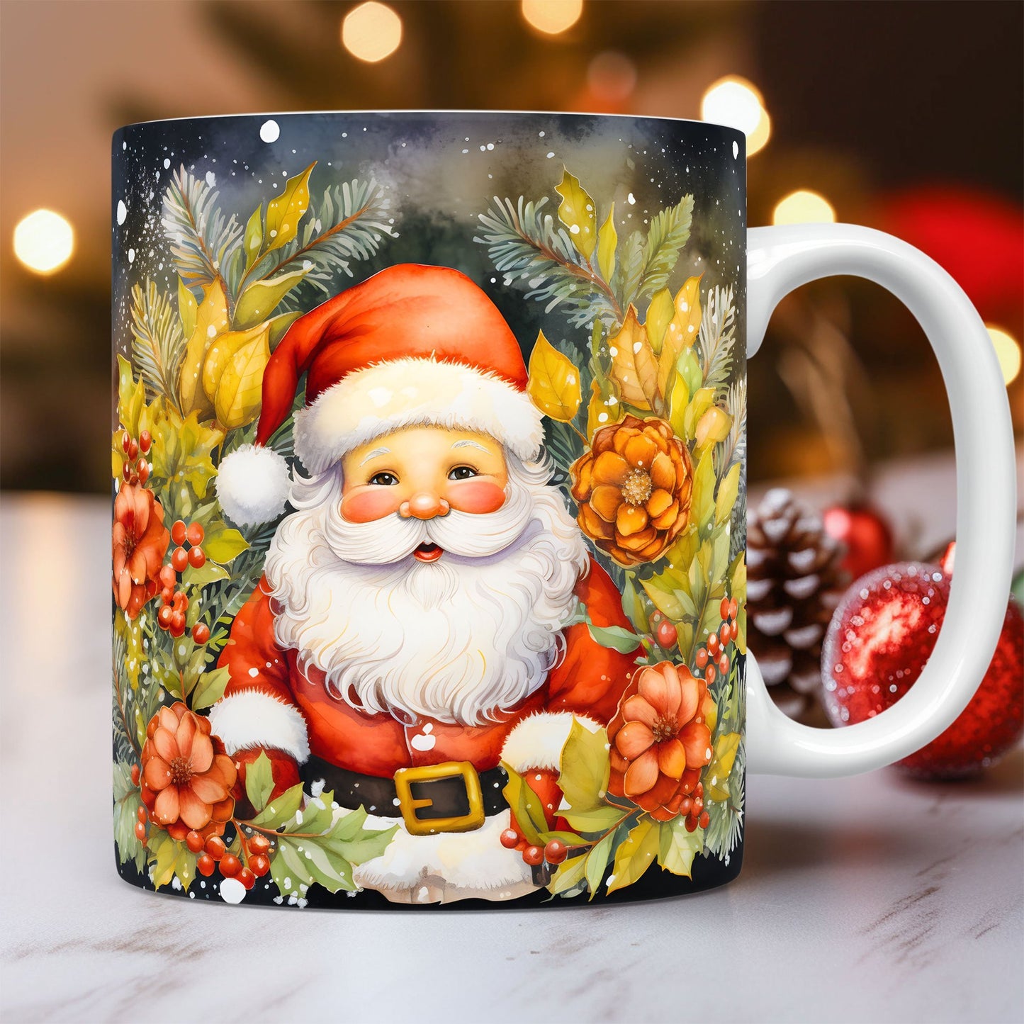 Creative 3D Christmas Ceramic Mug Snowman Santa Design