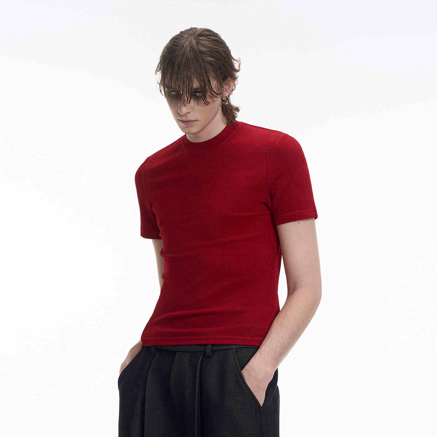 Men's Round Neck Tight Fit Tee