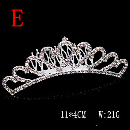 Vintage Pearl Rhinestone Crown Headband for Women - Alloy Hair Accessory Available in 7 Colors
