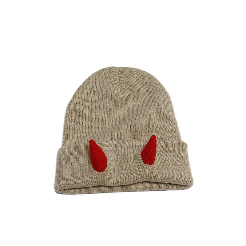Autumn Winter Devil Horn Knitted Wool Cap