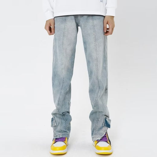 American Personality Hip Hop Zipper Jeans