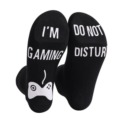 Men's Pure Cotton Letter Printing Tube Socks