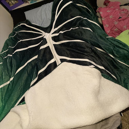 Philodendron Gloriosum Printed Fleece Blanket