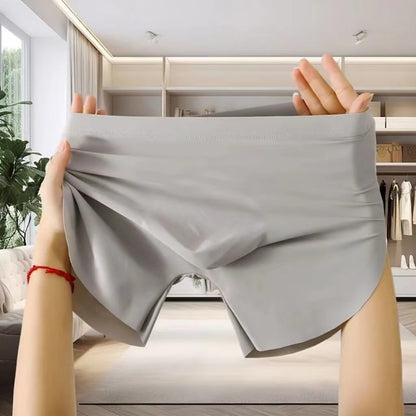 Summer Ice Silk Seamless One Piece Boxer Briefs