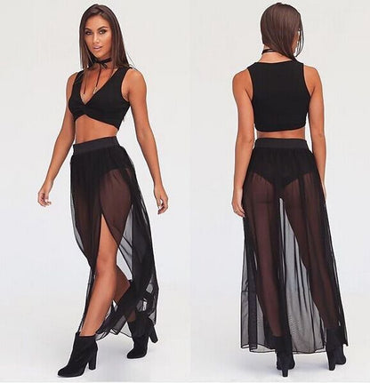 Solid Color Bohemian Holiday Skirt