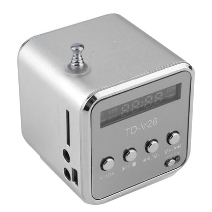 TD-V26 Portable Speaker Mini FM Radio Receiver MP3 Music Player