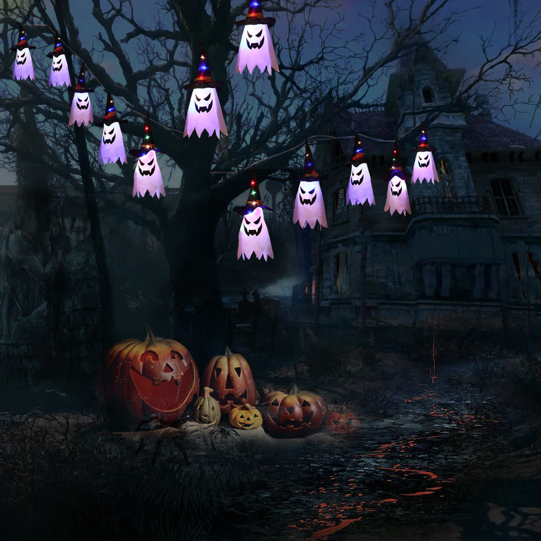 Halloween Ghost Lantern String Lights Holiday Decoration