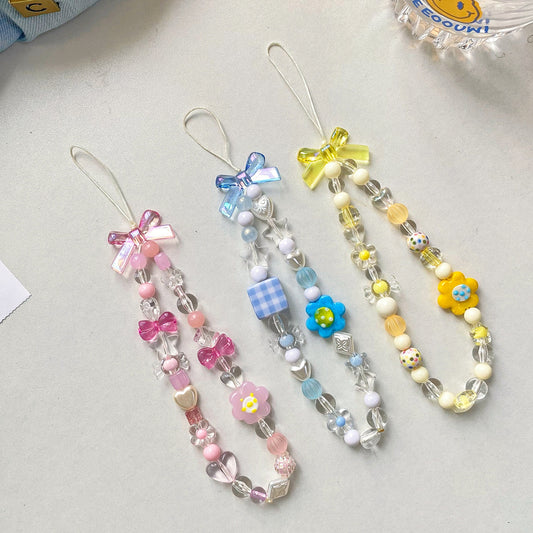 Beaded Flower Phone Lanyard Jewelry Hand Rope