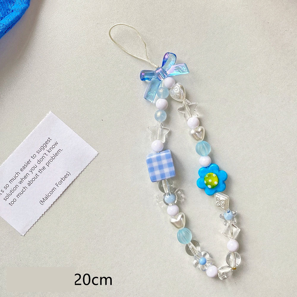 Beaded Flower Phone Lanyard Jewelry Hand Rope