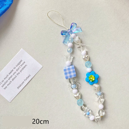 Beaded Flower Phone Lanyard Jewelry Hand Rope
